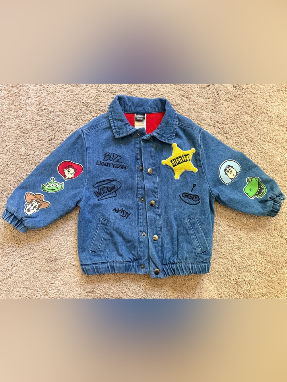 Toddler Blue Denim Toy Story Patch Jacket